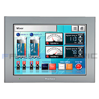 PFXGP4501TADW-10.4-inch TFT, 65,536 colors, VGA 640 x 480 pixels, Analog Touch Panel, Ethernet I/F, COM I/F x 2, USB  A/mini-B I/F x 1 each, SD Card I/F, DC24V