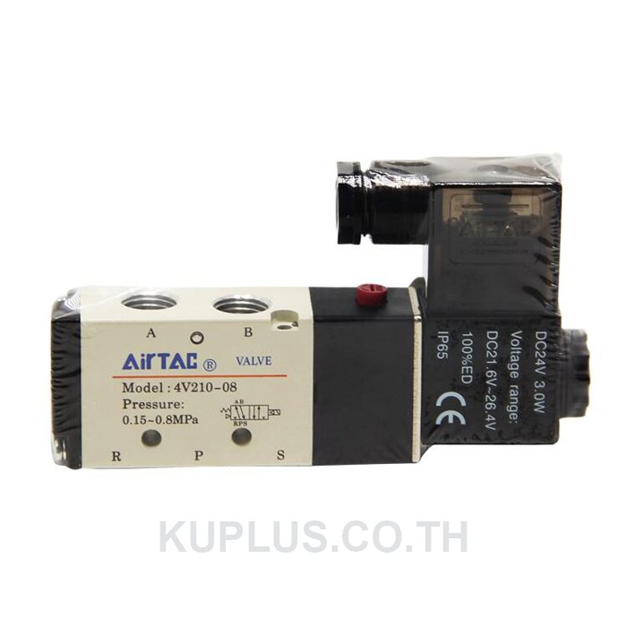4V210-08-B : Solenoid 5/2 1/4 DC24V