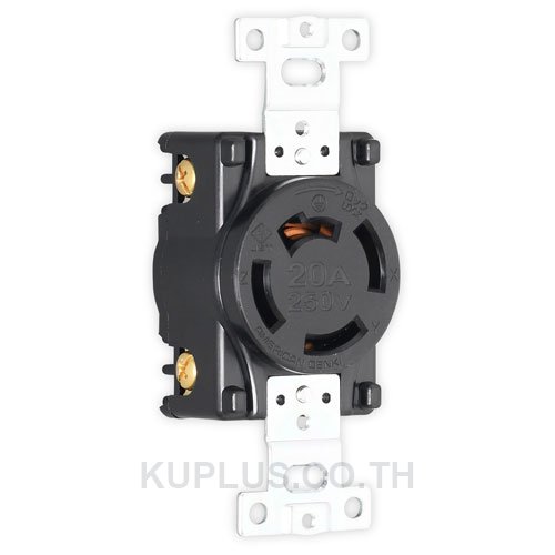 AMERICAN DENKI 4360 ปลั๊กตัวเมียฝังขาล็อก 3P(3P,4W GND) 30A 600V