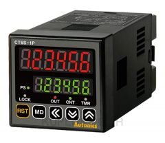 Counter and Timer, 1/16 DIN, 6 Digit, LED, 1 Preset, Relay and NPN Output, 100-240VAC