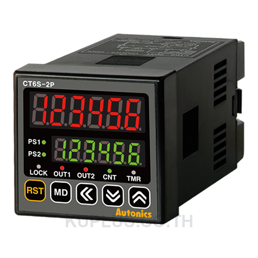 Counter and Timer, 1/16 DIN, 6 Digit, LED, 2 Preset, 2 Relay and 1 NPN Output, RS485 Communication output, 100-240 VAC