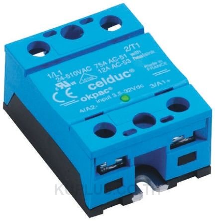 Celduc 50 A Solid State Relay, Zero Crossing, Chassis Mount, Triac, 275 V rms Maximum Load