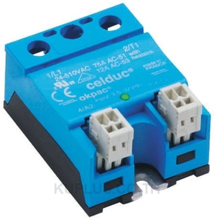 Celduc 50 A Solid State Relay, Zero Crossing, Chassis Mount, Triac, 510 V rms Maximum Load