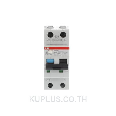 ABB เบรกเกอร์ป้องกันไฟรั่วไฟดูด MCB (RCBO) รุ่น DS201 2P (1+N) (DS201 C6 AC30)