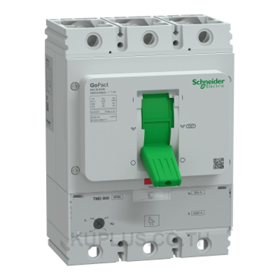 Circuit breaker, GoPact MCCB 800, 3 poles, 50kA at 415VAC, 800A rating, TMD trip unit, adjustable thermal protection