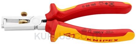 11 06 160 T Knipex 160 mm Wire Stripper, 0.1mm ￫ 10.0mm