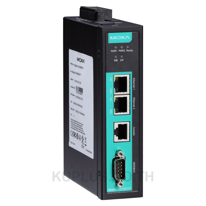 1-port Modbus-to-EtherNet/IP gateway, -40 to 75C operating temperature