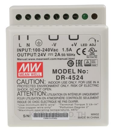 45W Din Rail Single O/P 24V 2A