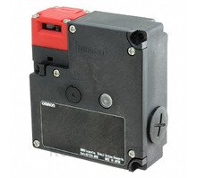 Guard lock safety-door switch, D4NL, M20, 2NC/1NO + 1NC/1NO (slow-action), head: plastic, 24-VDC solenoid lock/mechanical release, 10 to 115 VAC/VDC LED indicator