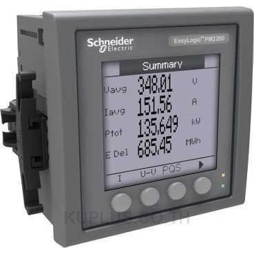 EasyLogic LCD P&E meter THD 2DIDO CL 1