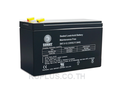 แบตเตอรี่แห้ง Sunny รุ่น SN 7.5 - 12, ขนาด 12V-7.5AH.
