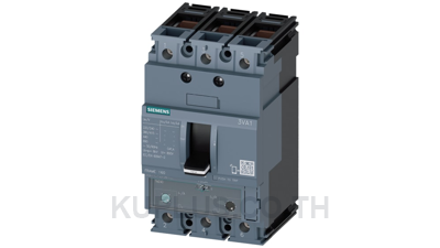 3VA1163-5EE36-0AA0 circuit breaker 3VA1 IEC Frame 160 breaking capacity class M Icu=55 kA @ 415 V 3-pole, line protection TM220, ATFM, In=63 A overload protection Ir=44 A...63 A short-circuit protection Ii=10 x In terminal connection