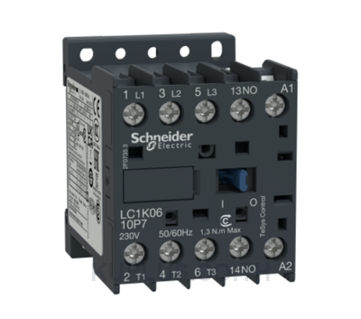 Contactor, 3 Poles, 3NO/1NC, 6A @ 690V, 230V Coil