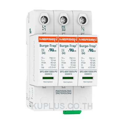 STPT2-40K1000V-YPVM Mersen, STPT2 Surge Protection Device 1060 V dc Maximum Voltage Rating 40kA Maximum Surge Current Type 2 Mersen SPD