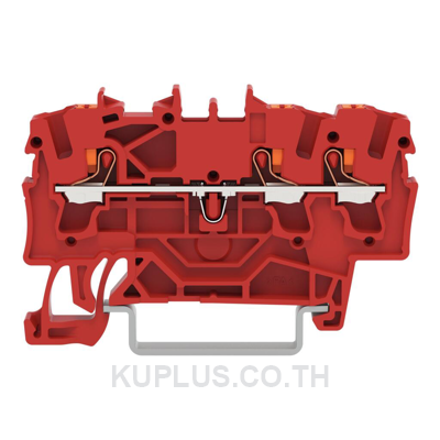 Wago  Terminal block; with push-button; 2.5 mm² red