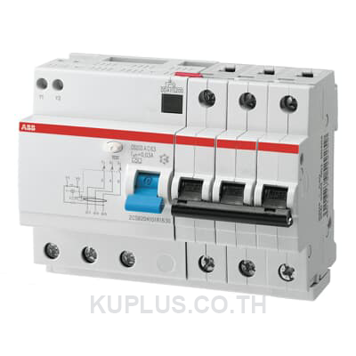 ABB 2CSR273001R1405 3P 40 A RCBO, DIN Rail Mount, Trip Sensitivity 30mA