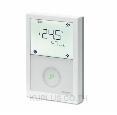 RDG200T - Room thermostats. Outputs modulating (PWM / 3-pos.) or on/off. Fan coil (3-speed / DC fan), universal applications