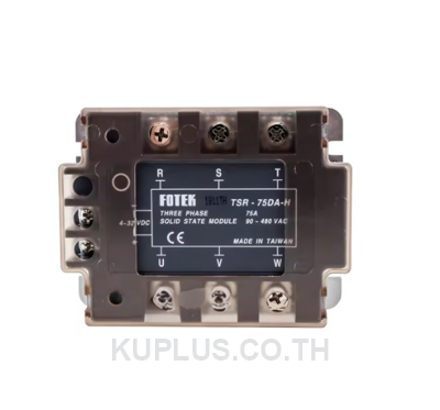 Fotek TSR-75DA-H High Voltage Type DC to AC Input voltage:4~32VDC、Max Rated Load Voltage:90~480VAC、Max Load Current:75A