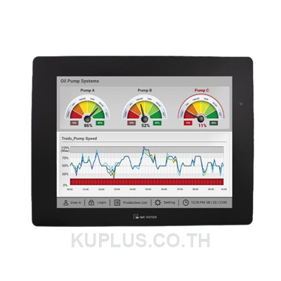 cMT2128X HMI with 12.1" TFT LCD Display Resistive Touch Screen Dual Ethernet ports Quad-core RISC CPU, 1GB RAM, 4GB Flash, 1xGbE LAN, 1xLAN, 3xCOM, 24VDC-in